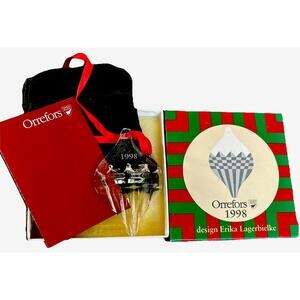 orrefors 1998 christmas ornaments